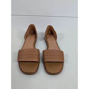 Madewell Womens The Nella D'Orsay Flat sz 7.5 Brown Desert Camel Slip On Leather